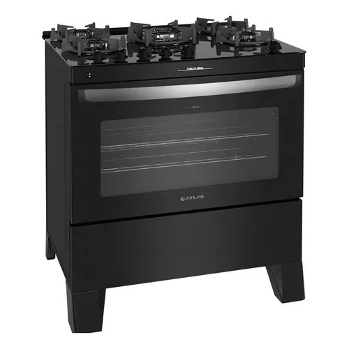 Fogão 5 Bocas Atlas Com Mesa De Vidro 127V/220V